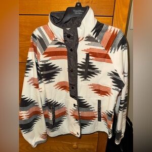 Amazon Women's Teddy Jacket - White, Black, Orange